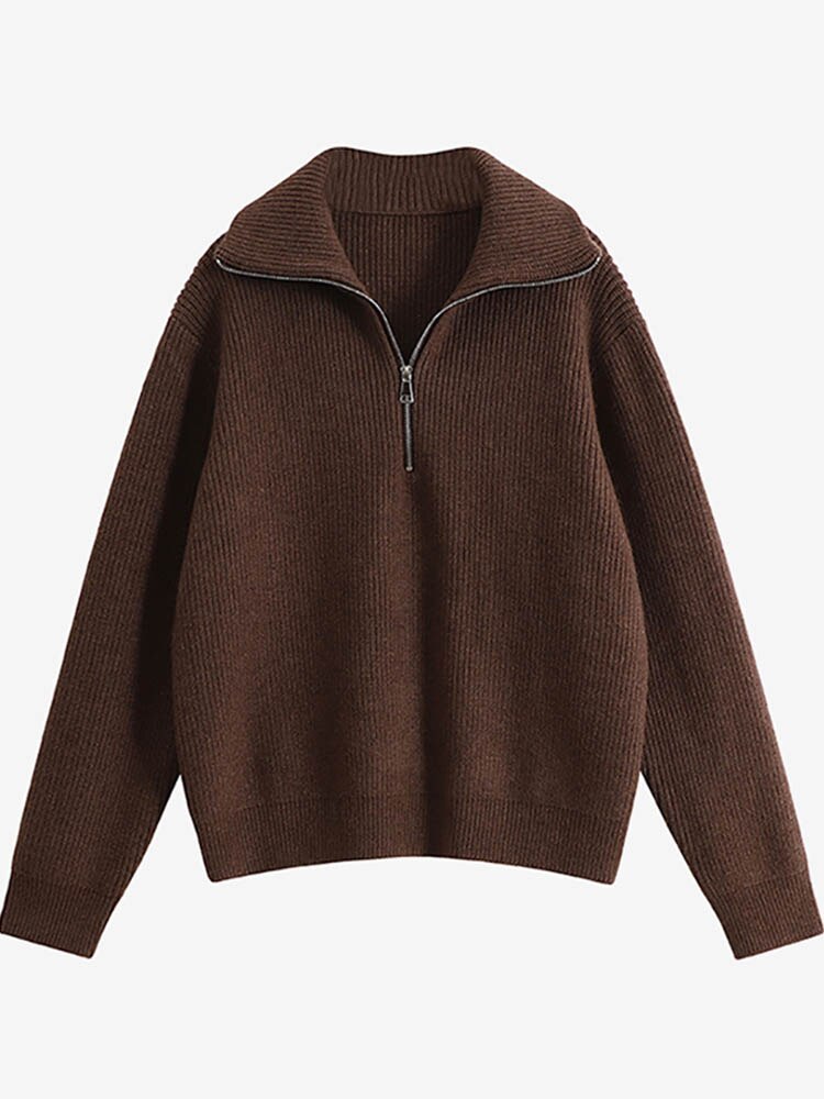 Evelyn Half Zip Sweater